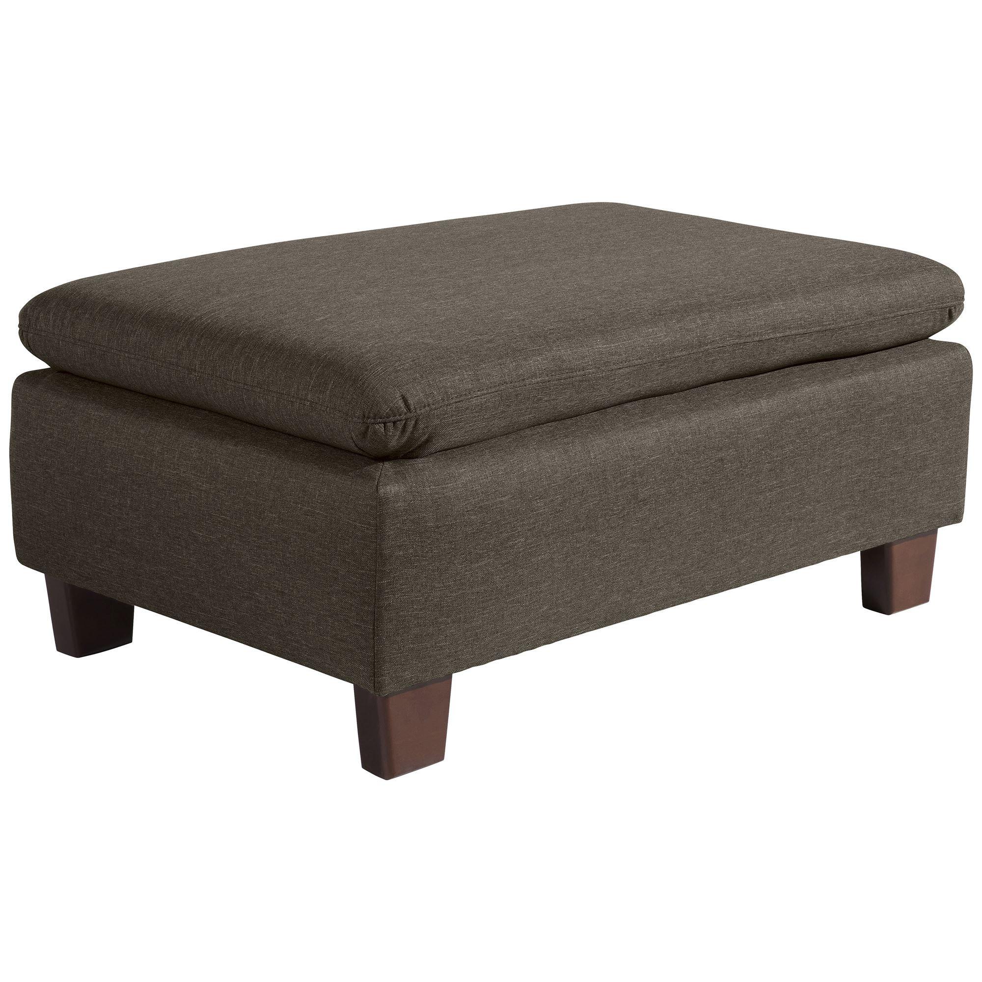 POLSTERHOCKER Kaylil Flachgewebe braun - Braun, Kunststoff (90/43/60cm) - 58aufmkessel