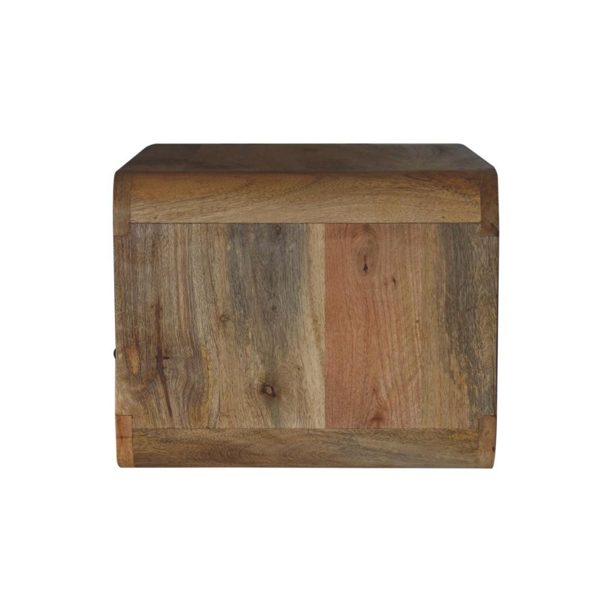 NACHTTISCH Levitate, Wandmontiert, 1 Schublade, 1 Offener Lagerraum, Beige - Beige/Messingfarben, Holz/Metall (45/25/32cm) - Artisan Furniture