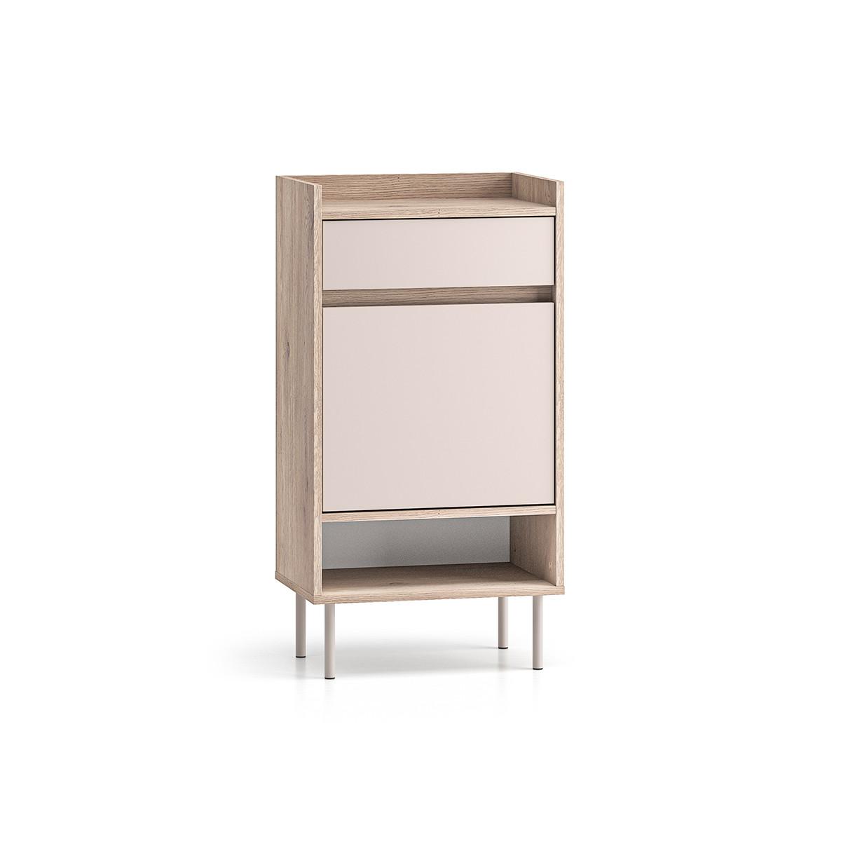 SCHUHMÖBEL Alos Kaschmir und Holz - Beige, Holzwerkstoff (50/95/34cm) - Petits-meubles
