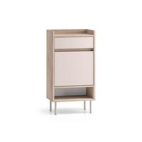 SCHUHMÖBEL Alos Kaschmir und Holz - Beige, Holzwerkstoff (50/95/34cm) - Petits-meubles