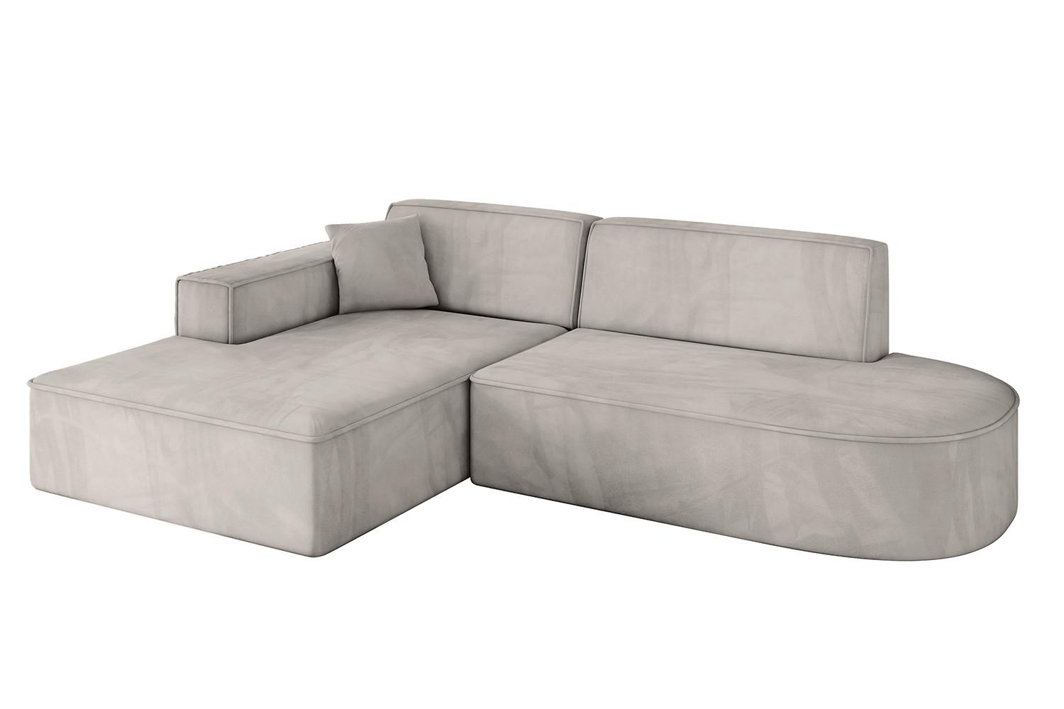 ECKSOFA Ottomane Links IREA-L1-v4 - 234x171x79 cm Hellbraun - Hellbraun, Holzwerkstoff/Textil (234/171cm) - ALTDECOR