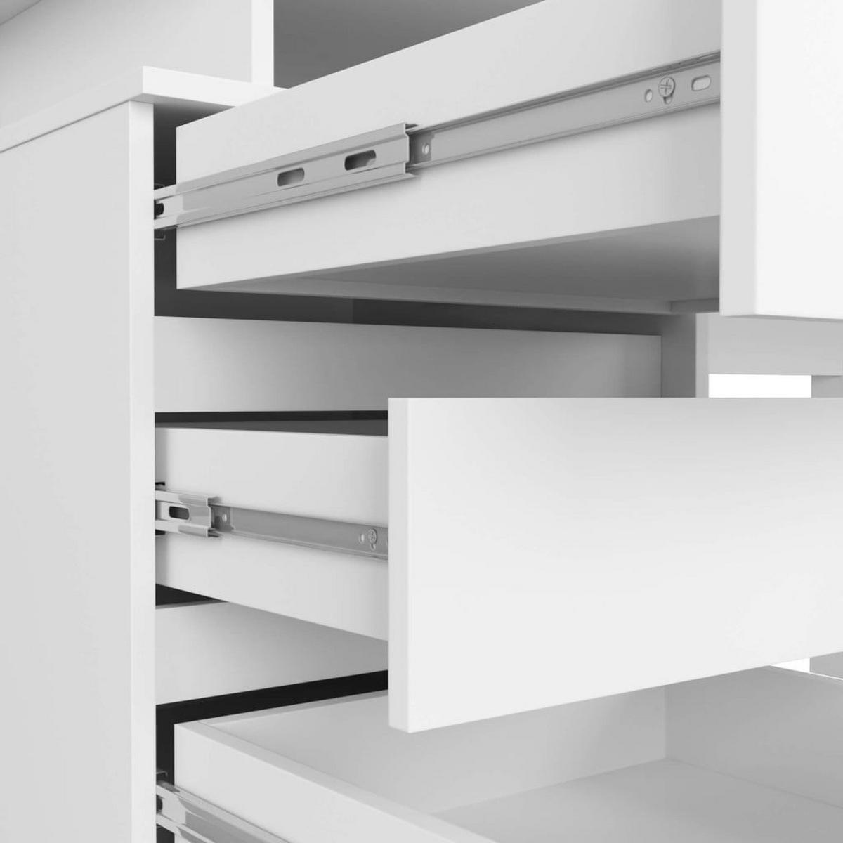 SCHREIBTISCH Weiß Matt 77/135/60 - Weiß, Holzwerkstoff (120/55/77cm) - RAUMHIRSCH FURNITURE