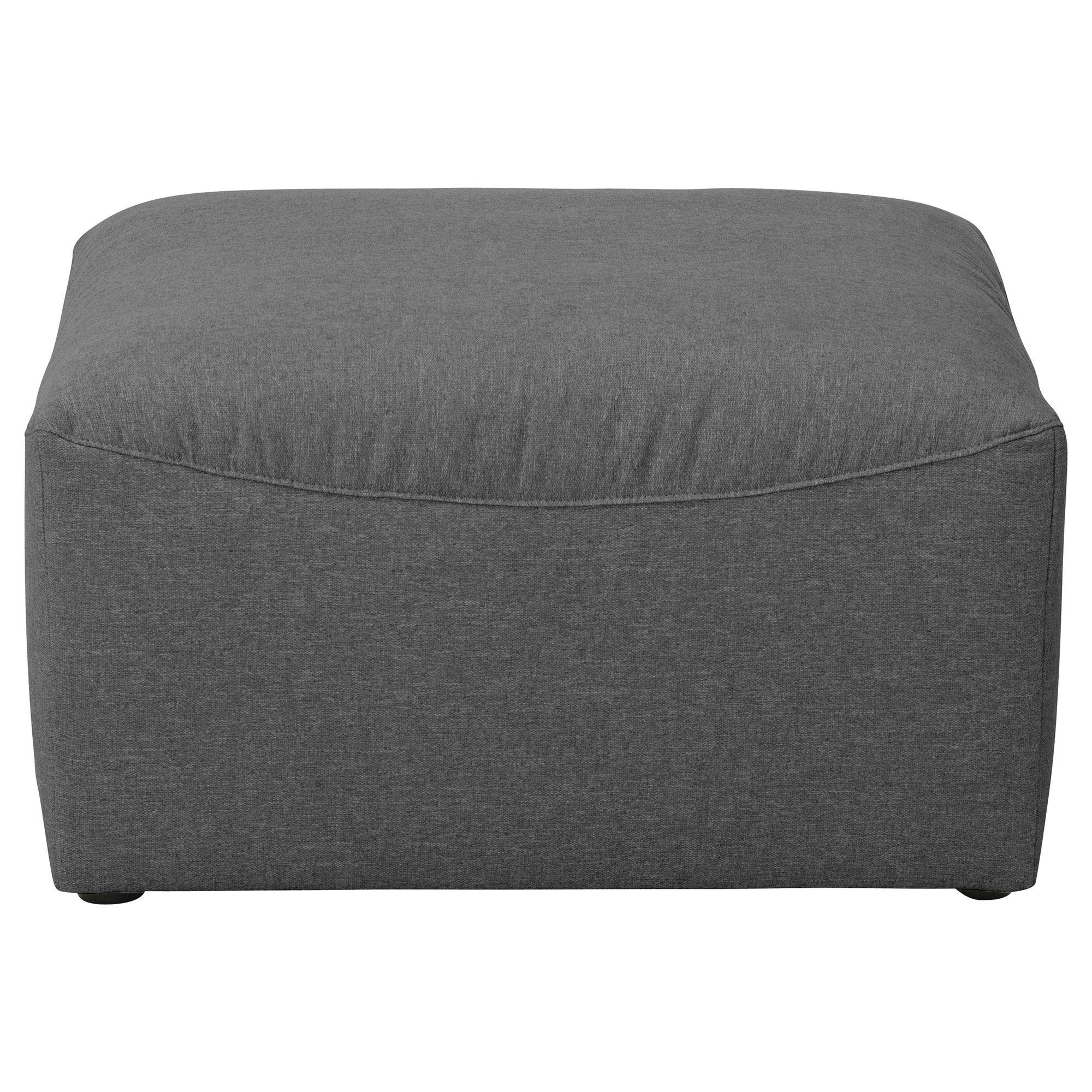 POLSTERHOCKER Kattrina Flachgewebe anthrazit - Anthrazit, Kunststoff (75/45/75cm) - 58aufmkessel