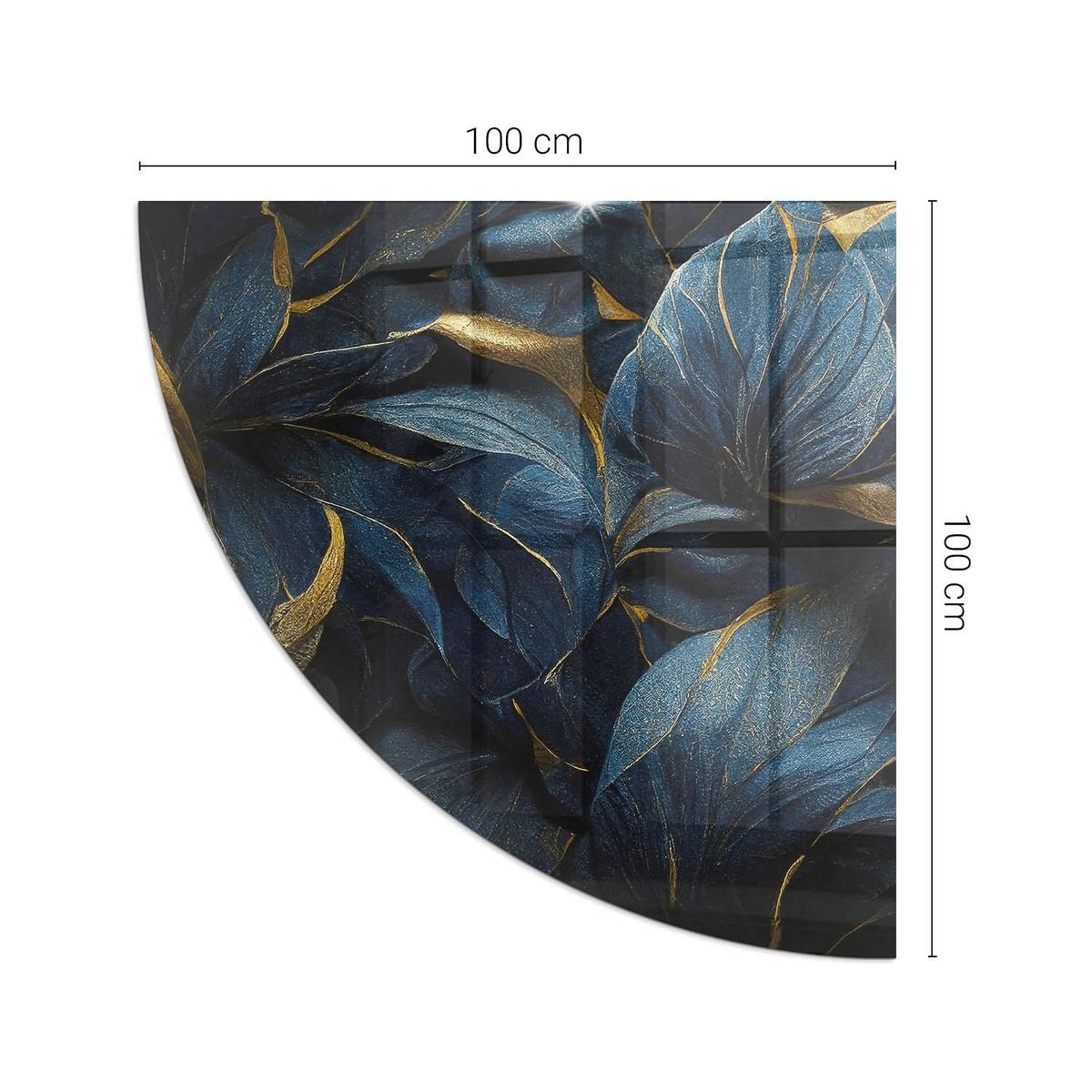GLASPLATTE für Kamin 100x100 cm - Dunkelblau, Glas (100/100/0.4cm) - TULUP