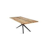 BAUMKANTENTISCH Dannie 9 220x76x100 Massivholztisch Wildeiche geölt - Wildeiche, Holz (220/76/100cm) - 58aufmkessel