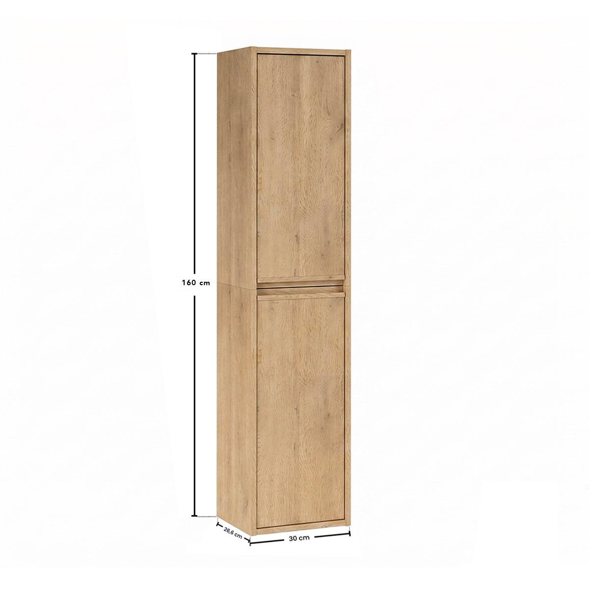 HOCHSCHRANK Holz - Braun, Holzwerkstoff (30/160/26.6cm) - Petits-meubles