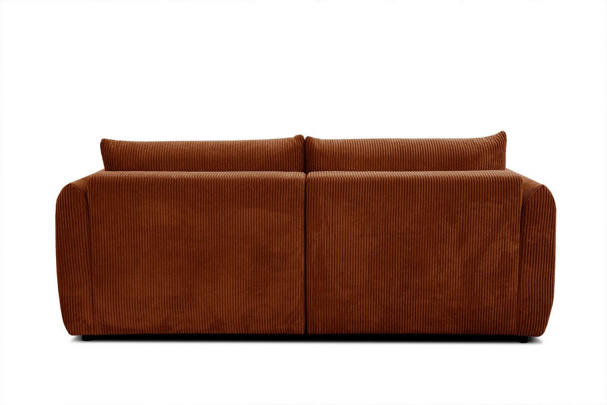 ECKSOFA TAUER 3-Sitzer, orange - Schwarz/Orange, Holzwerkstoff/Kunststoff (173/206cm) - Wozimo