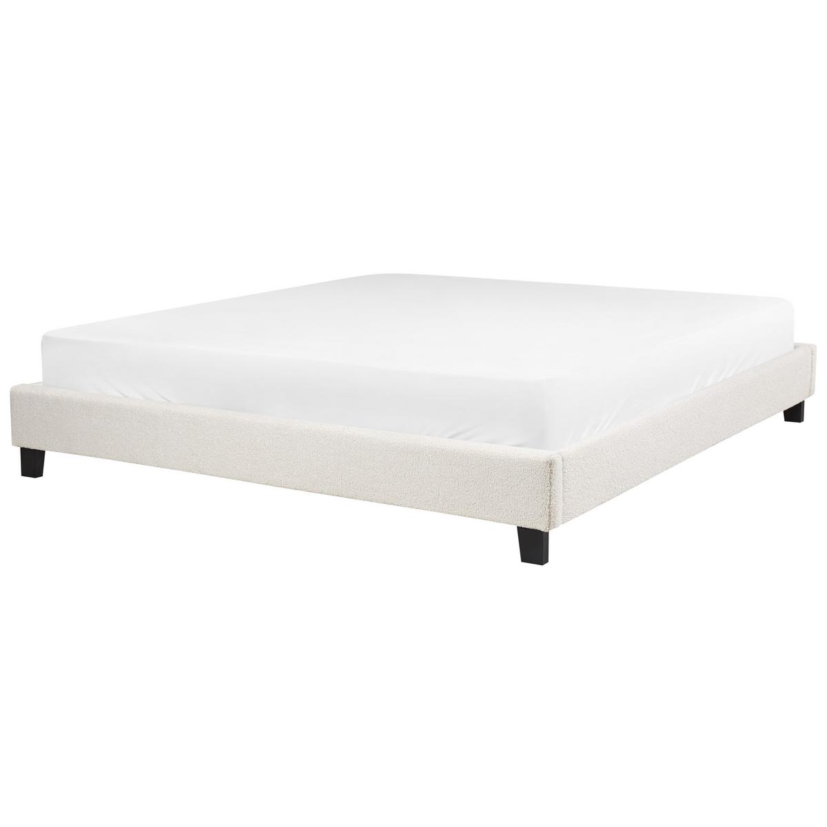 POLSTERBETT mit Lattenrost 180x200 cm Beige Roanne - Creme, Textil (180/200cm) - Beliani