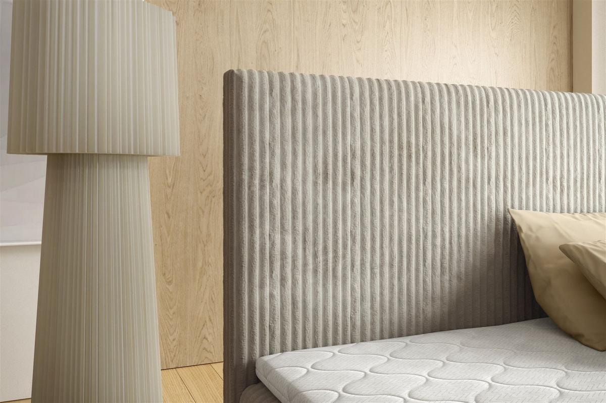 BOXBETT Arnau - Beige, Holzwerkstoff/Textil (160/200cm) - Fun Möbel