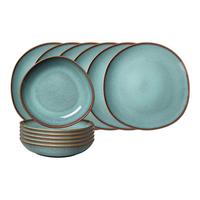 TAFEL-SET Lave Glacé 12-tlg. - Türkis, Keramik (2/2/2cm) - like.Villeroy & Boch