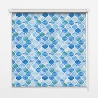INNENROLLO - Fensterrollo - Rollo - 100x140 cm - Lampenmuster - Blau, Kunststoff (100/140/0.5cm) - TULUP