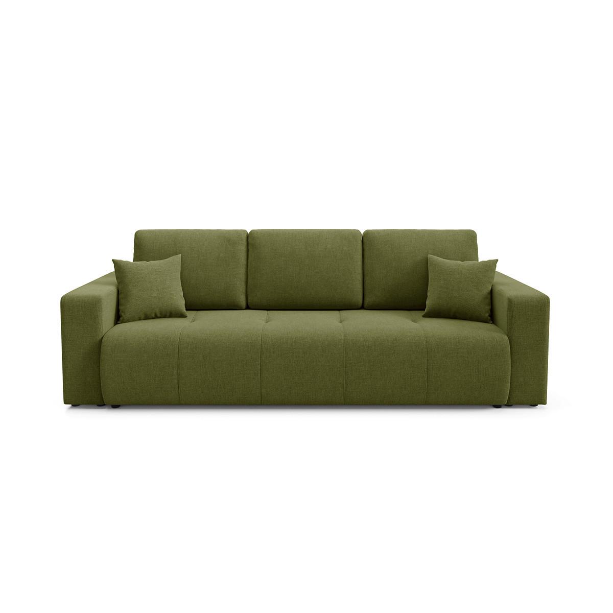 SOFA Giulia 3 Sitzplätze Grün - Grün, Holz (244/82/102cm) - Petits-meubles