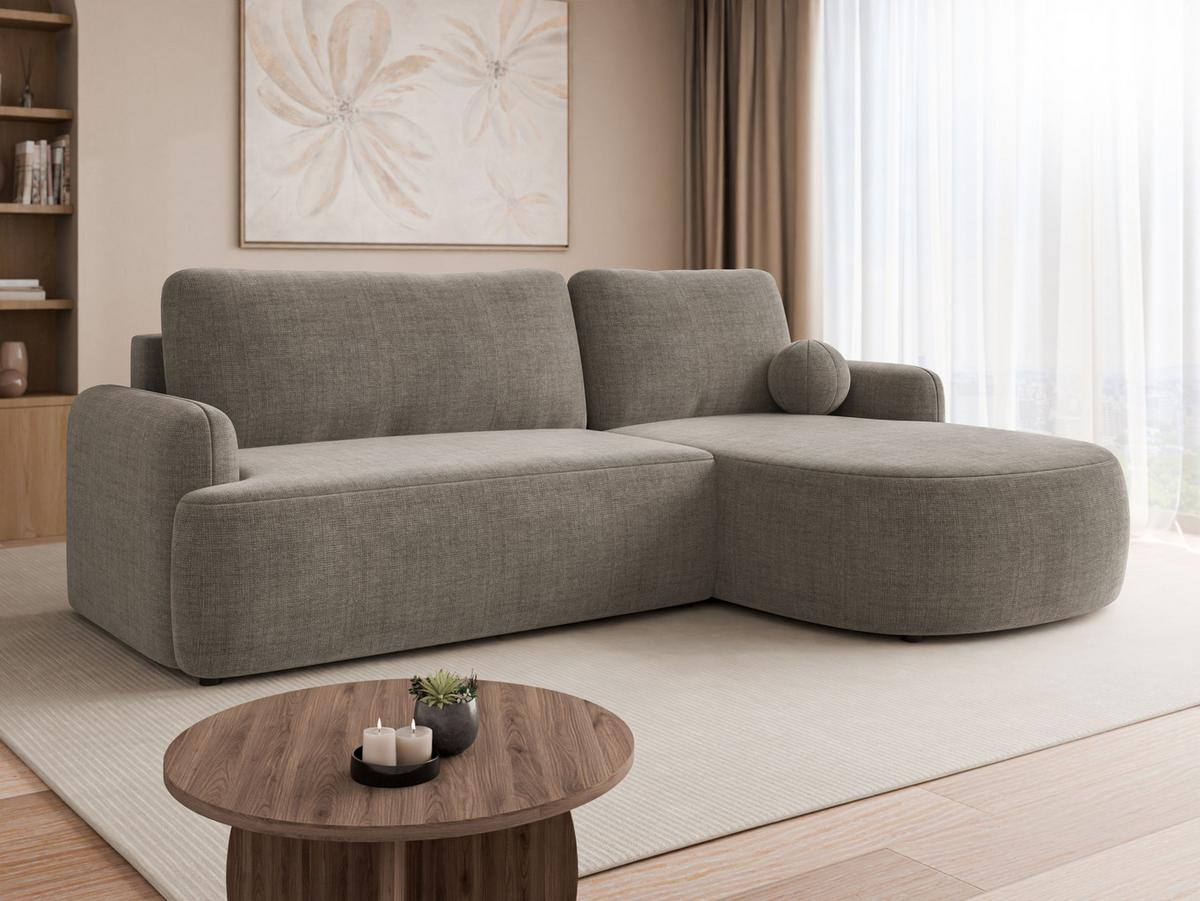 ECKSOFA Loridu Premium, Seite: Rechts - Schwarz/Braun, Holz/Kunststoff (174/250cm) - MIRJAN24