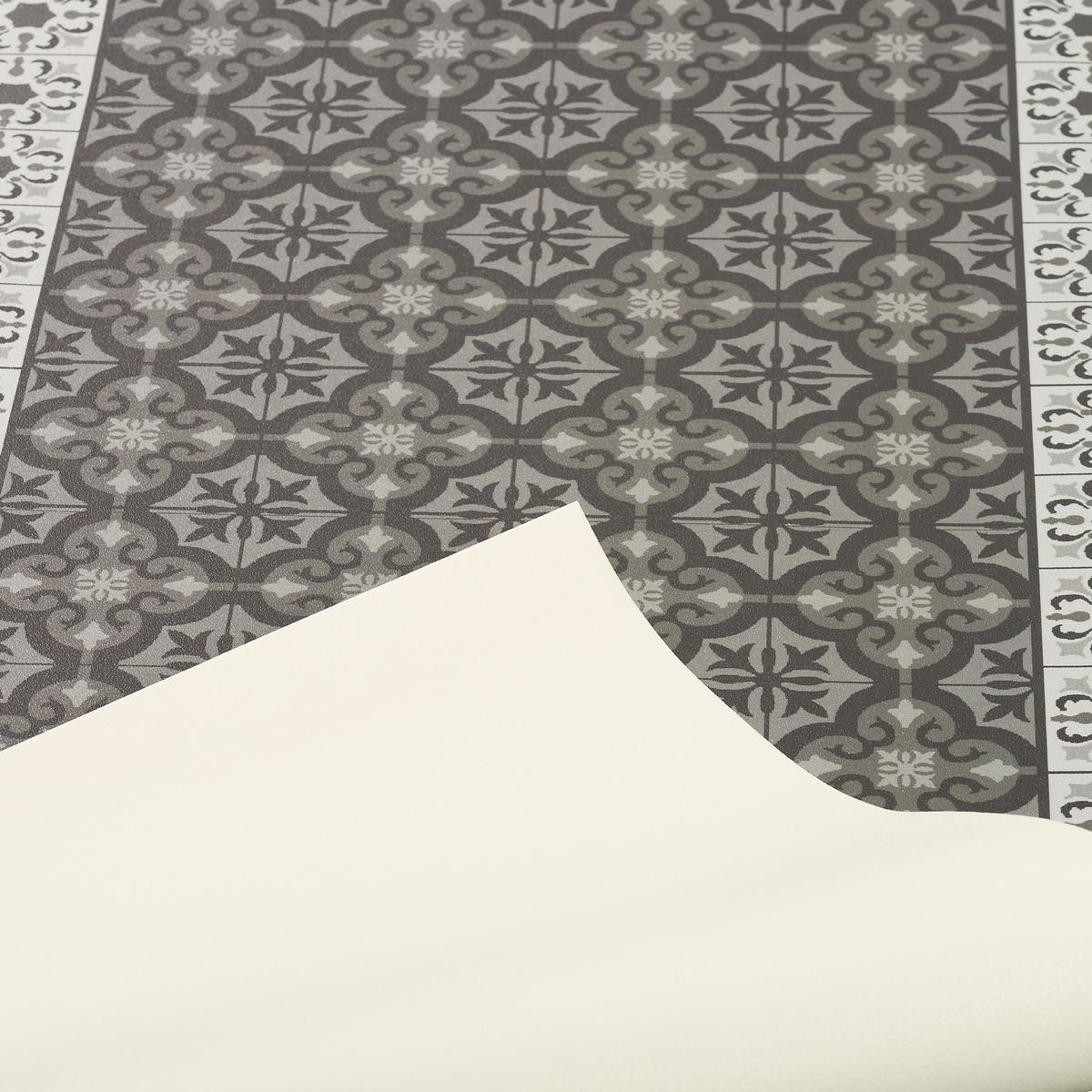 VINYL TEPPICH KÜCHENLÄUFER EVORA FLIESENOPTIK - Grau, Textil (49/140cm) - Pergamon