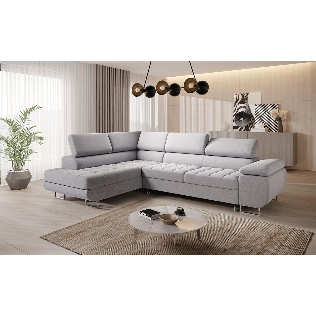 ECKSOFA Eden 4 Sitzplätze Grau - Grau, Holzwerkstoff (271/201cm) - Petits-meubles