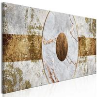 KUNSTDRUCK Gold 150/50 cm - Goldfarben/Grau, Textil (150/50cm) - KUNSTLOFT