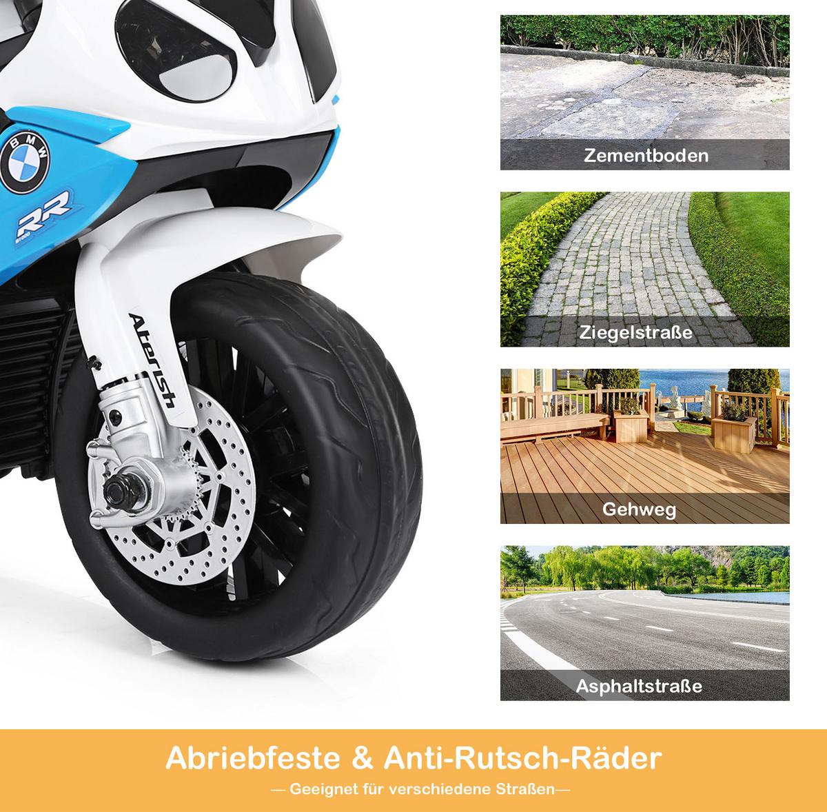 KINDERMOTORRAD BMW 6V Blau - Blau, Kunststoff (66/44/37cm) - COSTWAY