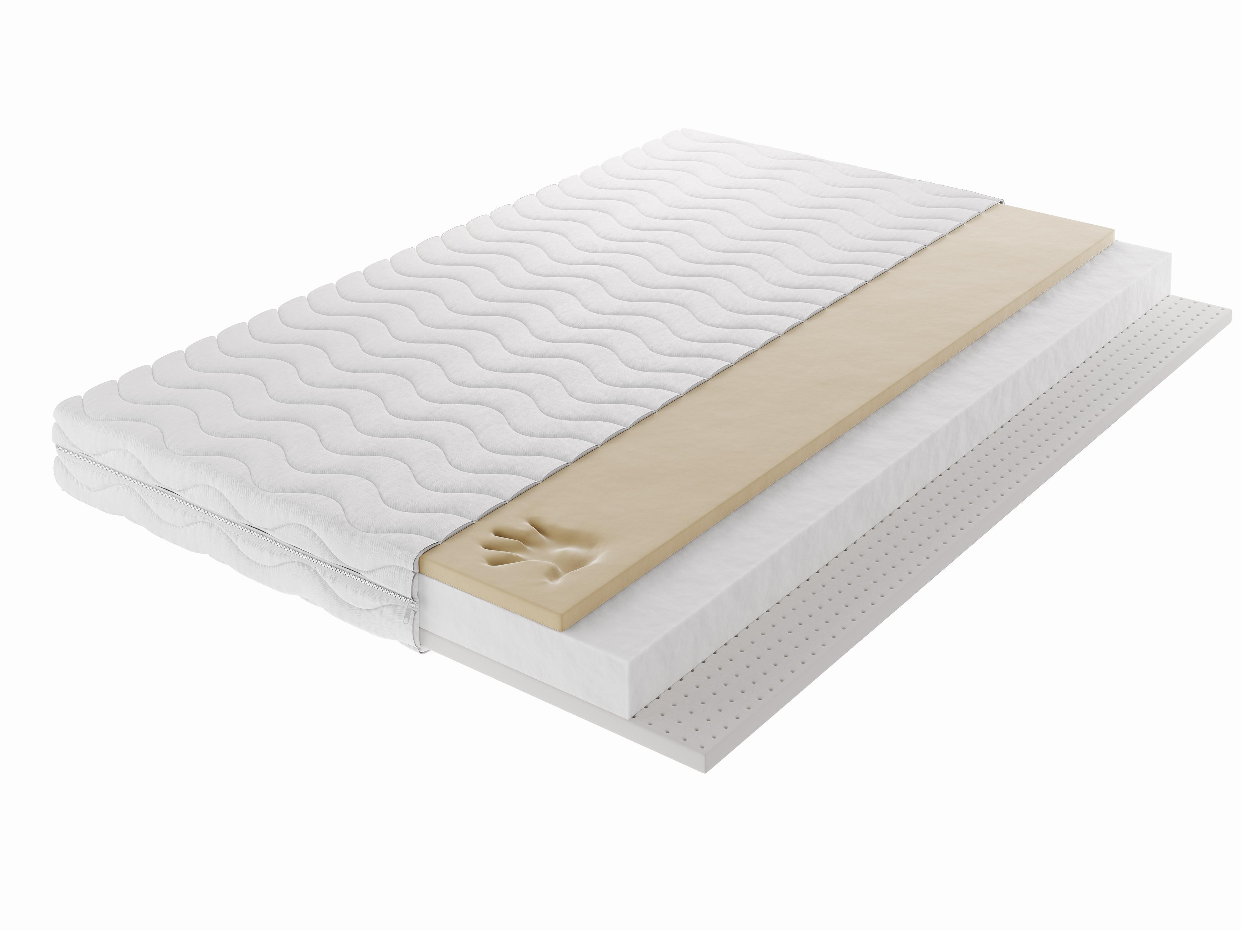 KALTSCHAUMMATRATZE RAVINI 180x200, H2, Höhe ca.: 16 cm - Weiß, Textil (180/200cm) - MASSENO