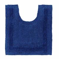 WC-VORLEGER 50/55 cm, 100% Baumwolle, wendbar - Dunkelblau, Textil (50/55cm) - Homescapes