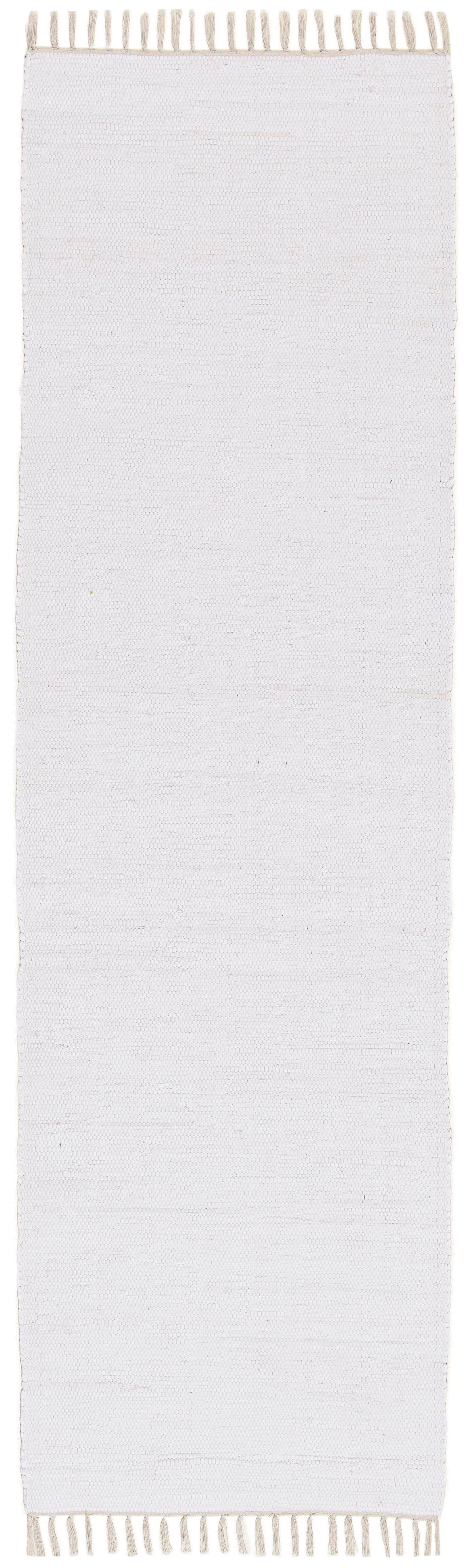 FLECKERLTEPPICH Chindi 70x250 cm - Weiß, Textil (70/250cm) - Rug and Roll