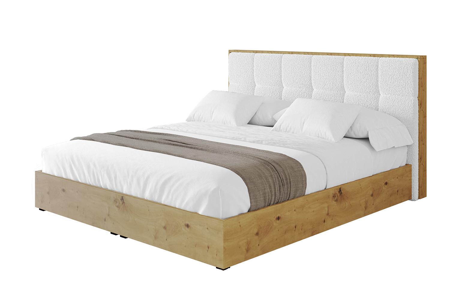 POLSTERBETT mit Bettkasten und Lattenrost, Boxbett ohne Matratze - ENZO7 180x200 - Weiß, Holzwerkstoff/Textil (180/200cm) - ALTDECOR