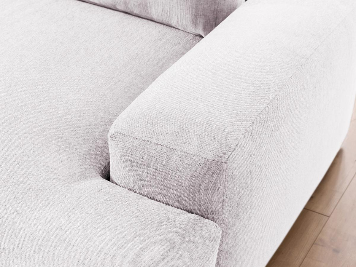 ECKSOFA Lennon aus Creme Strukturstoff mit Schlaffunktion und Bettkasten - Creme/Schwarz, Holz/Kunststoff (264/137cm) - S-Style