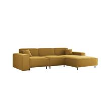 ECKSOFA Gloria In Tiffani - Gelb, Holzwerkstoff/Textil (266/165cm) - Fun Möbel