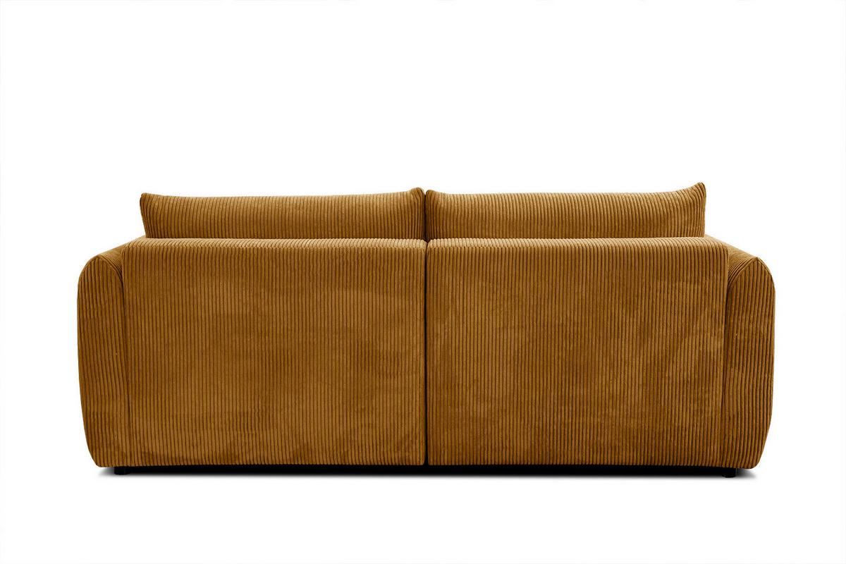ECKSOFA TAUER 3-Sitzer, honig - Schwarz/Honig, Holzwerkstoff/Kunststoff (173/206cm) - Wozimo