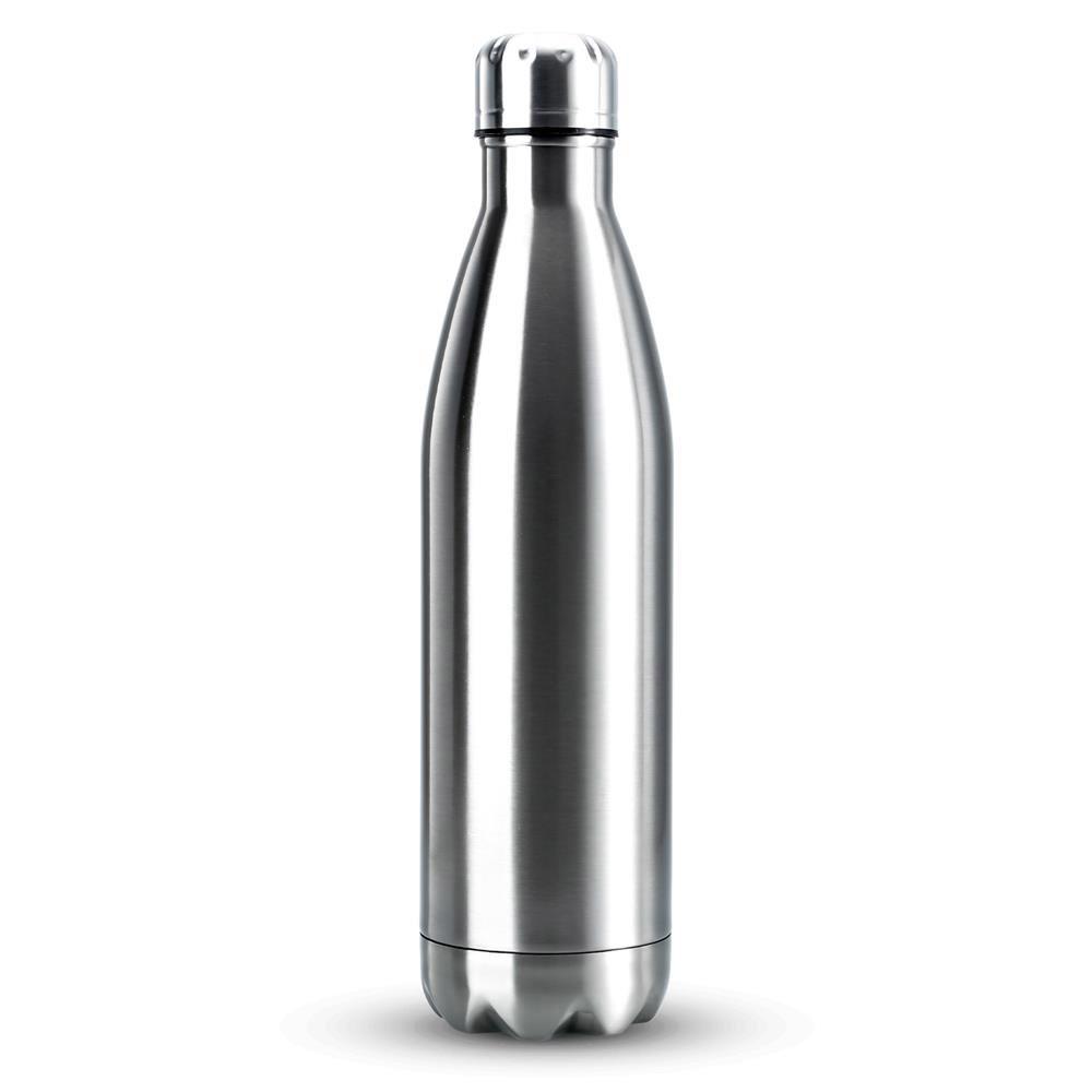 THERMOSKANNE 1 Liter Auslaufsicher - Silberfarben, Metall (0.75L) - Intirilife