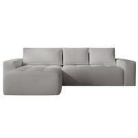 ECKSOFA Portland Hellgrau Links - Hellgrau, Holz/Kunststoff (165/250cm) - Graingold