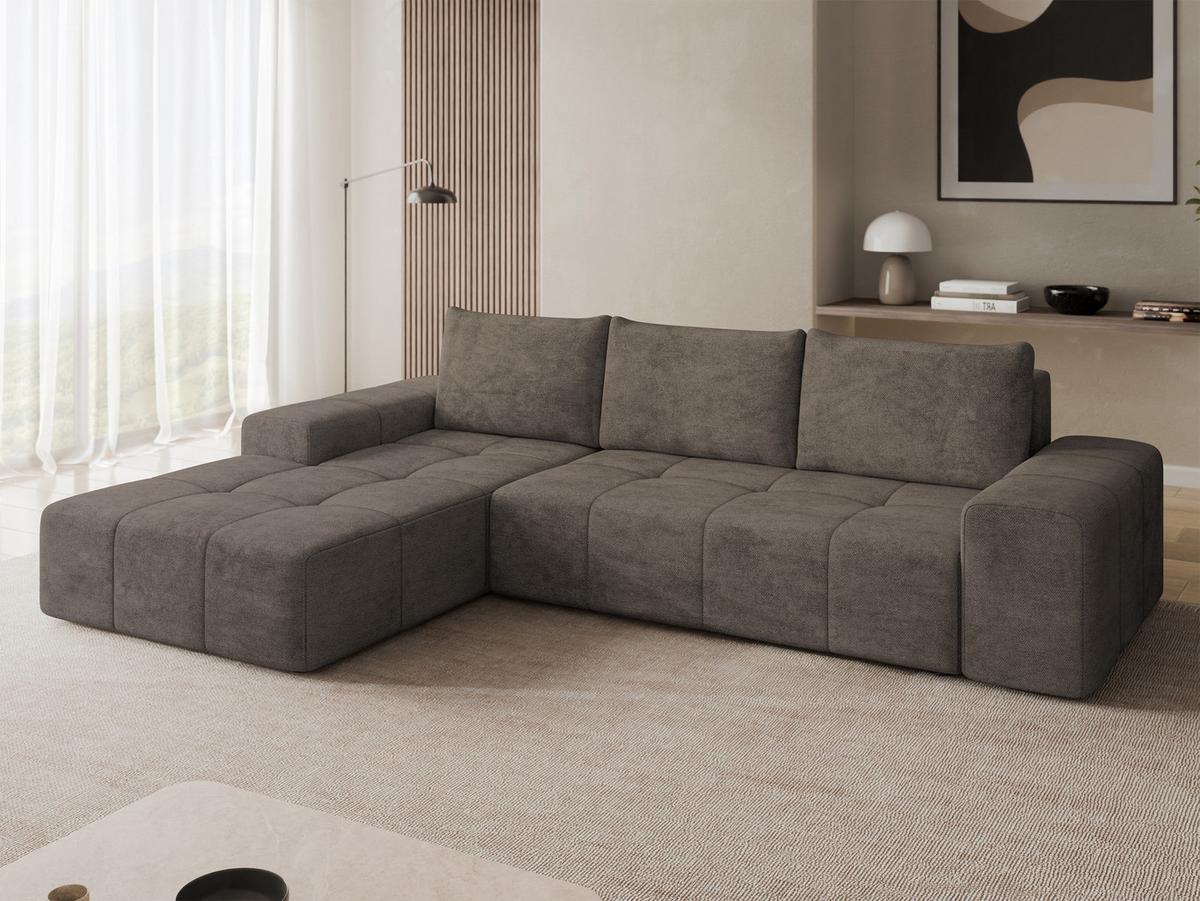 ECKSCHLAFSOFA Tonseo L, Seite: Links - Dunkelbraun/Schwarz, Holz/Kunststoff (275/173cm) - MIRJAN24