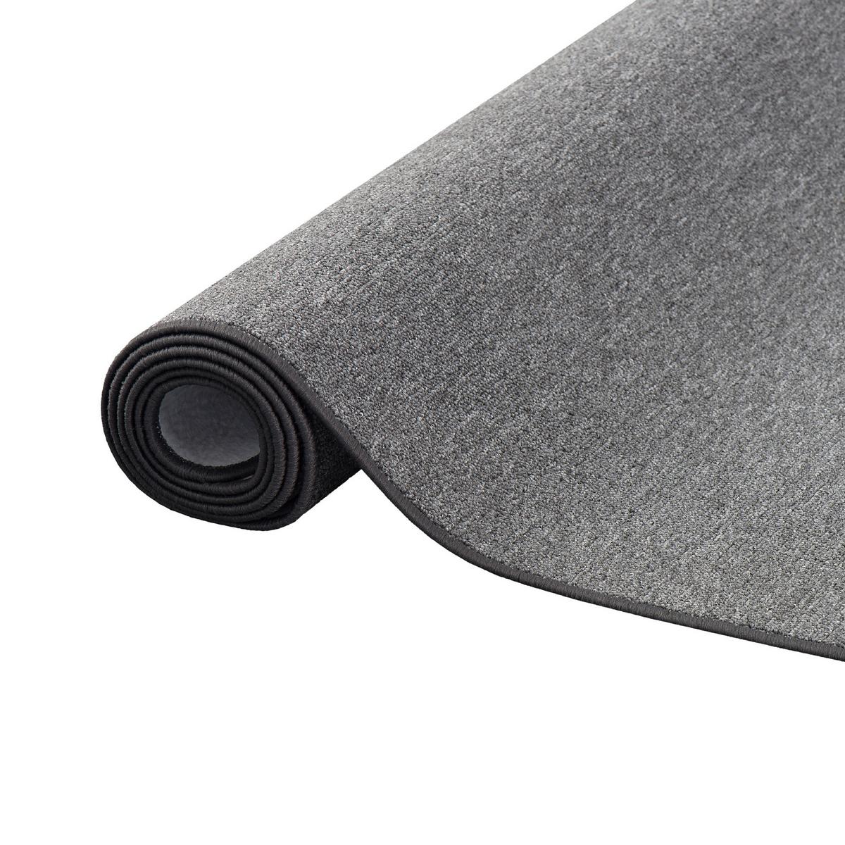 FEINSCHLINGEN VELOUR LÄUFER TEPPICH STRONG - Anthrazit, Textil (100/400cm) - Snapstyle