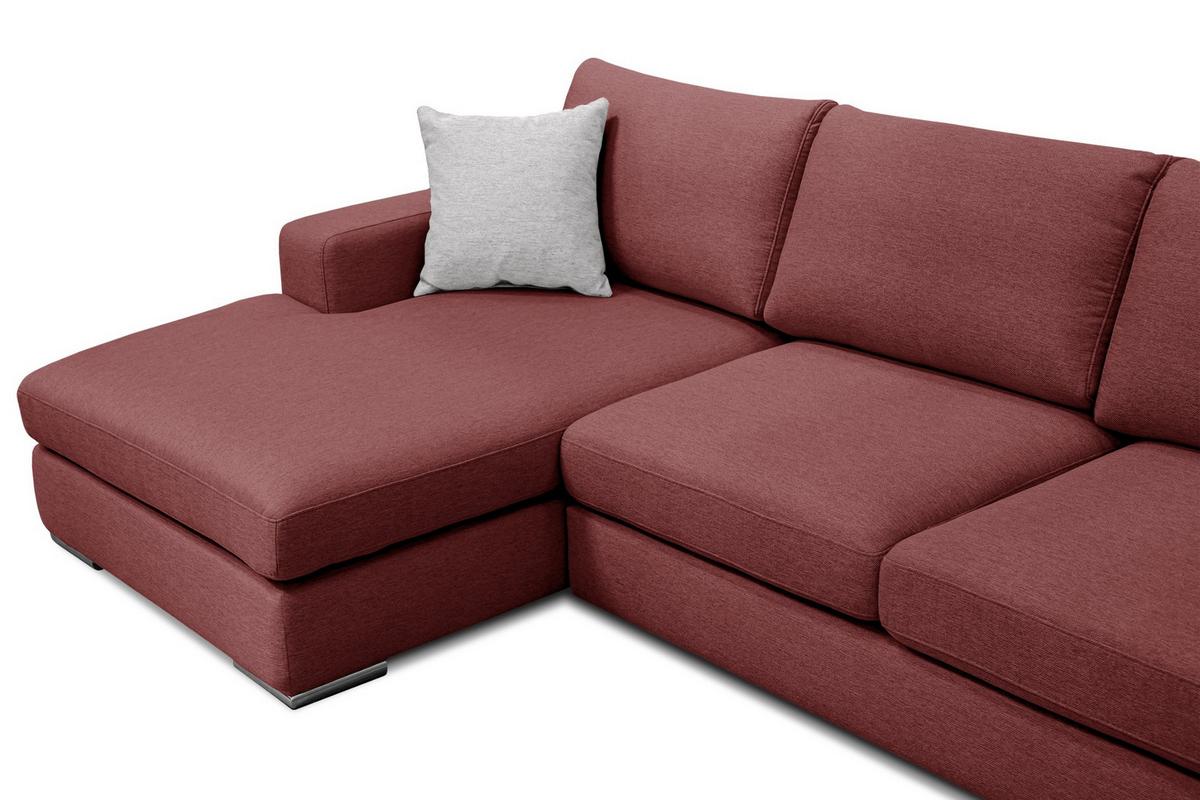 ECKSOFA OTTO 4-Sitzer, bordeaux - Bordeaux, Holzwerkstoff/Textil (159/279cm) - Wozimo