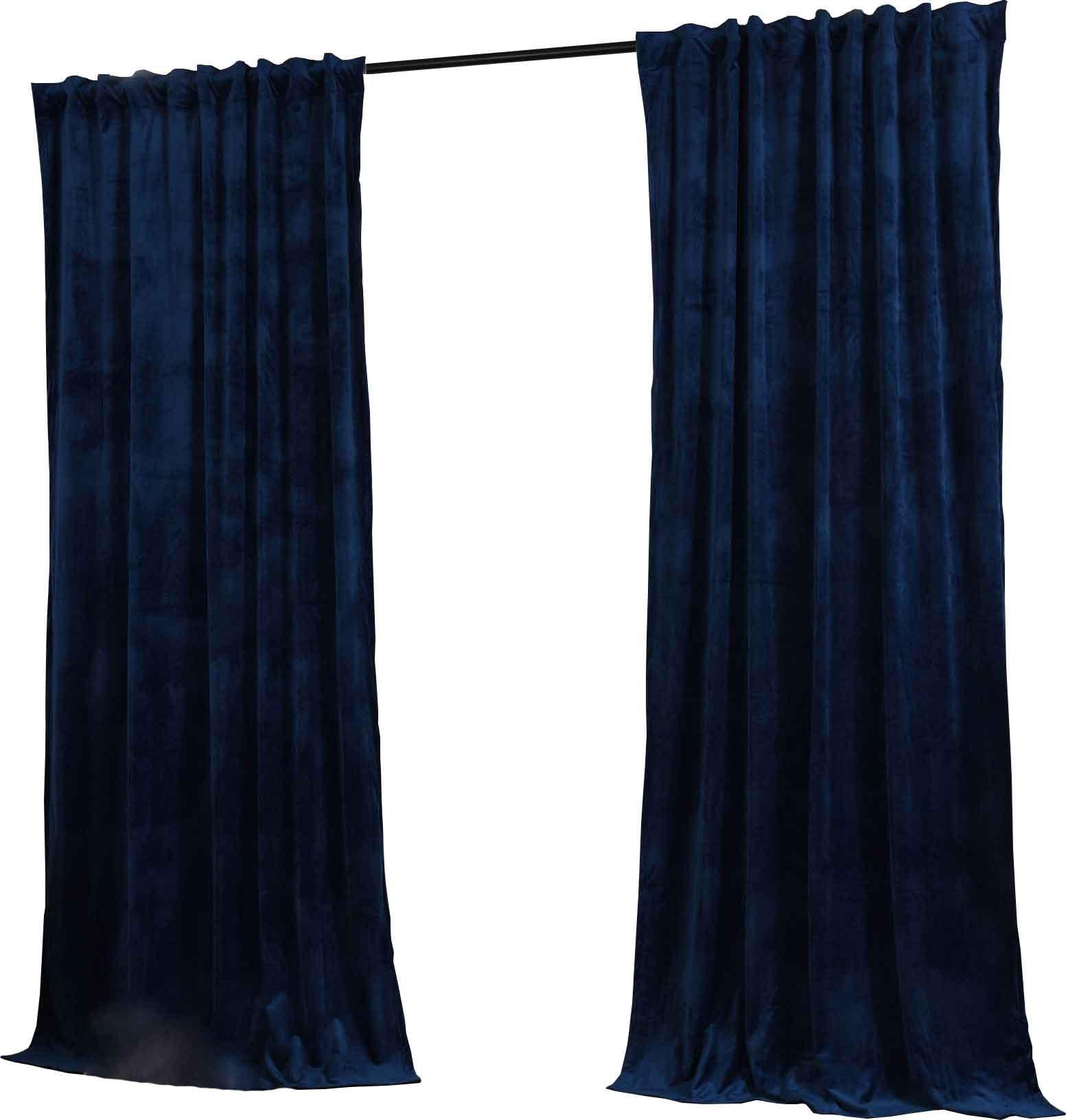 VORHANG 2ER SET MILANO HxB 280x135 cm Blau - Blau, Textil (135/280cm) - Gardinenbox