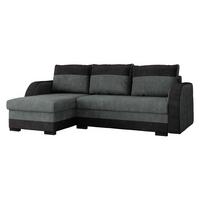 ECKSOFA Jozef - Dunkelgrau/Schwarz, Holz/Textil (230/140cm) - MIRJAN24