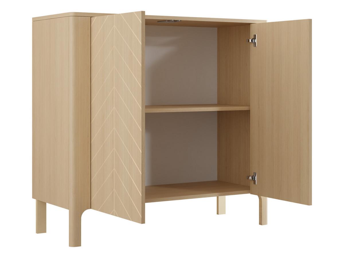 KOMMODE Malumi MM02 2D - Eichefarben/Naturfarben, Holzwerkstoff/Metall (103/96/41cm) - MIRJAN24