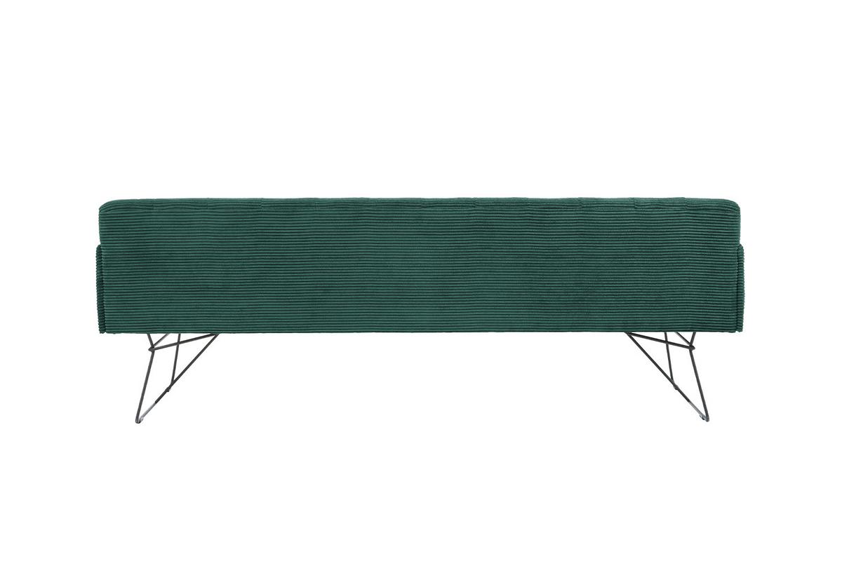 ESSZIMMERBANK CHARME Smaragdgrün Cord - Smaragdgrün, Textil (166/85/69cm) - KAWOLA