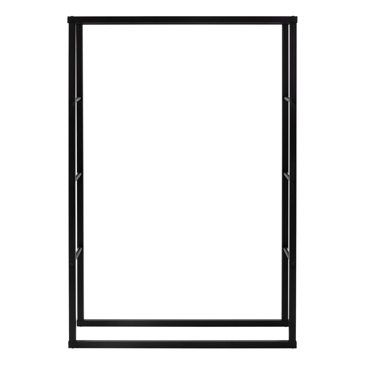 KAMINHOLZREGAL 100x150x25 cm rechteckig Schwarz aus Metall Innen/Außen - Schwarz, Metall (25/150/100cm) - ML-DESIGN