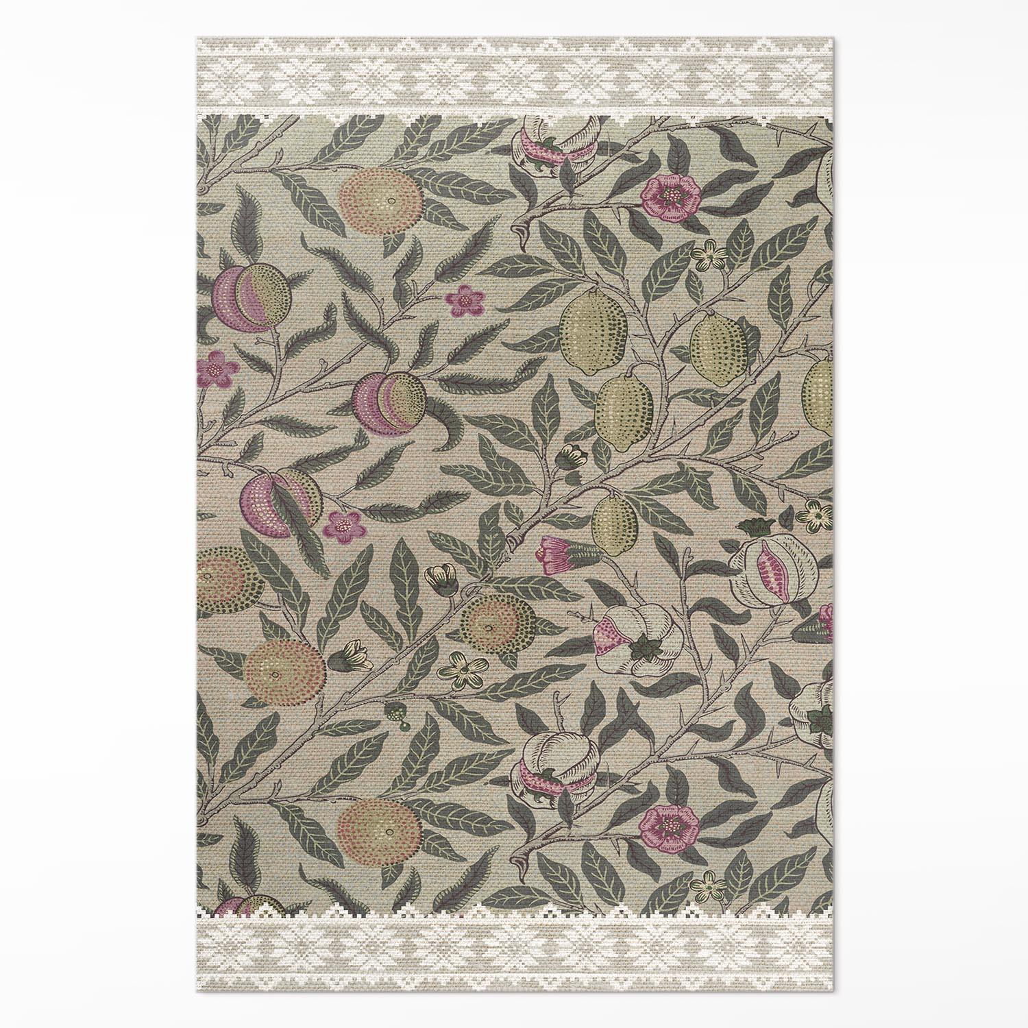 TEPPICH 140x210 cm Früchte nach William Morris - Mokka, Kunststoff (140/210cm) - Wallfluent