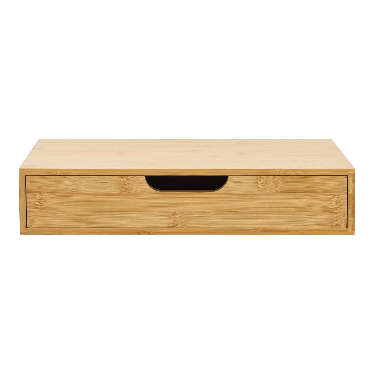 WANDREGAL Bokn - Naturfarben, Holz (40/8/24cm) - [en.casa]