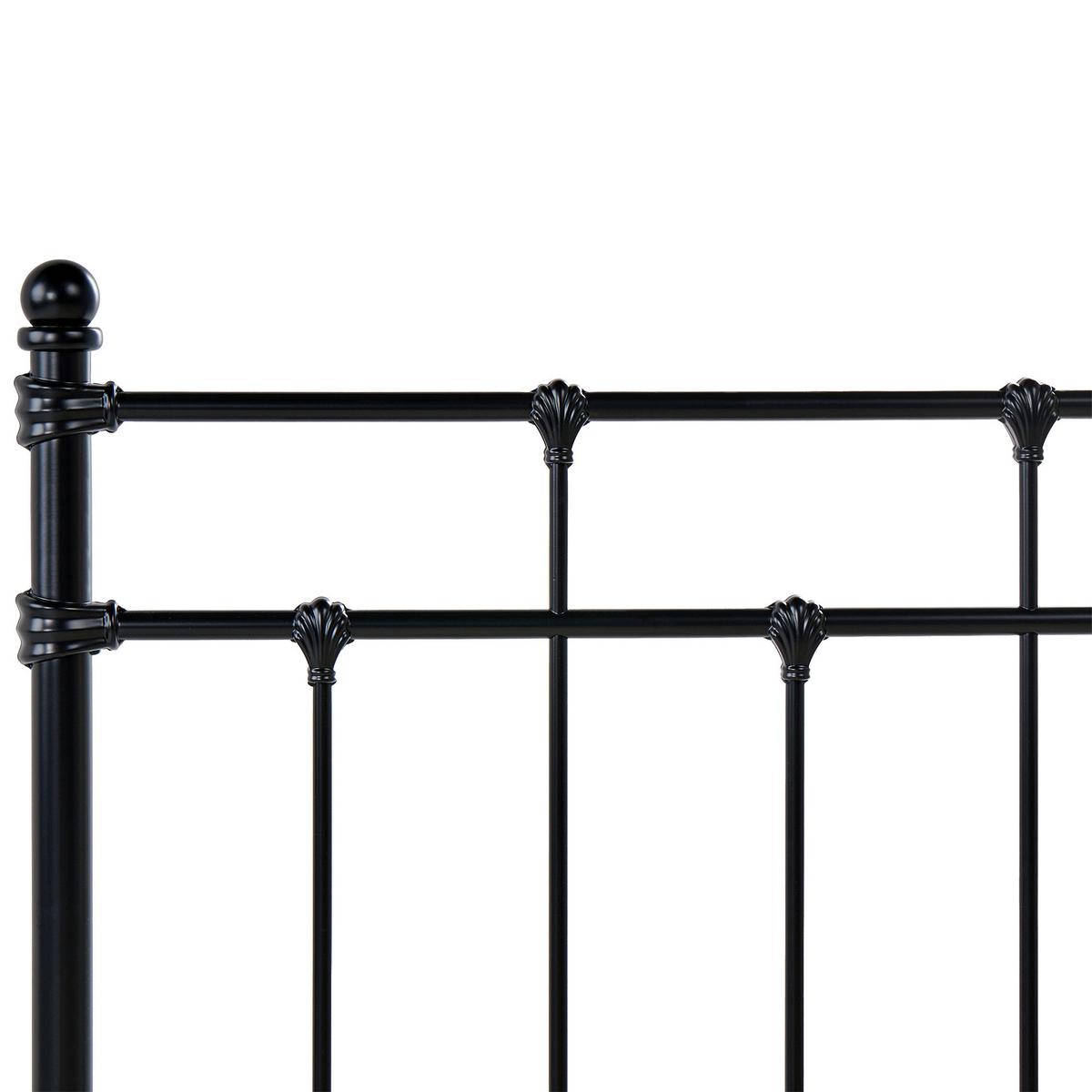 BETT mit Lattenrost 120/200 cm Schwarz Lynx - Schwarz, Metall (120/200cm) - Beliani
