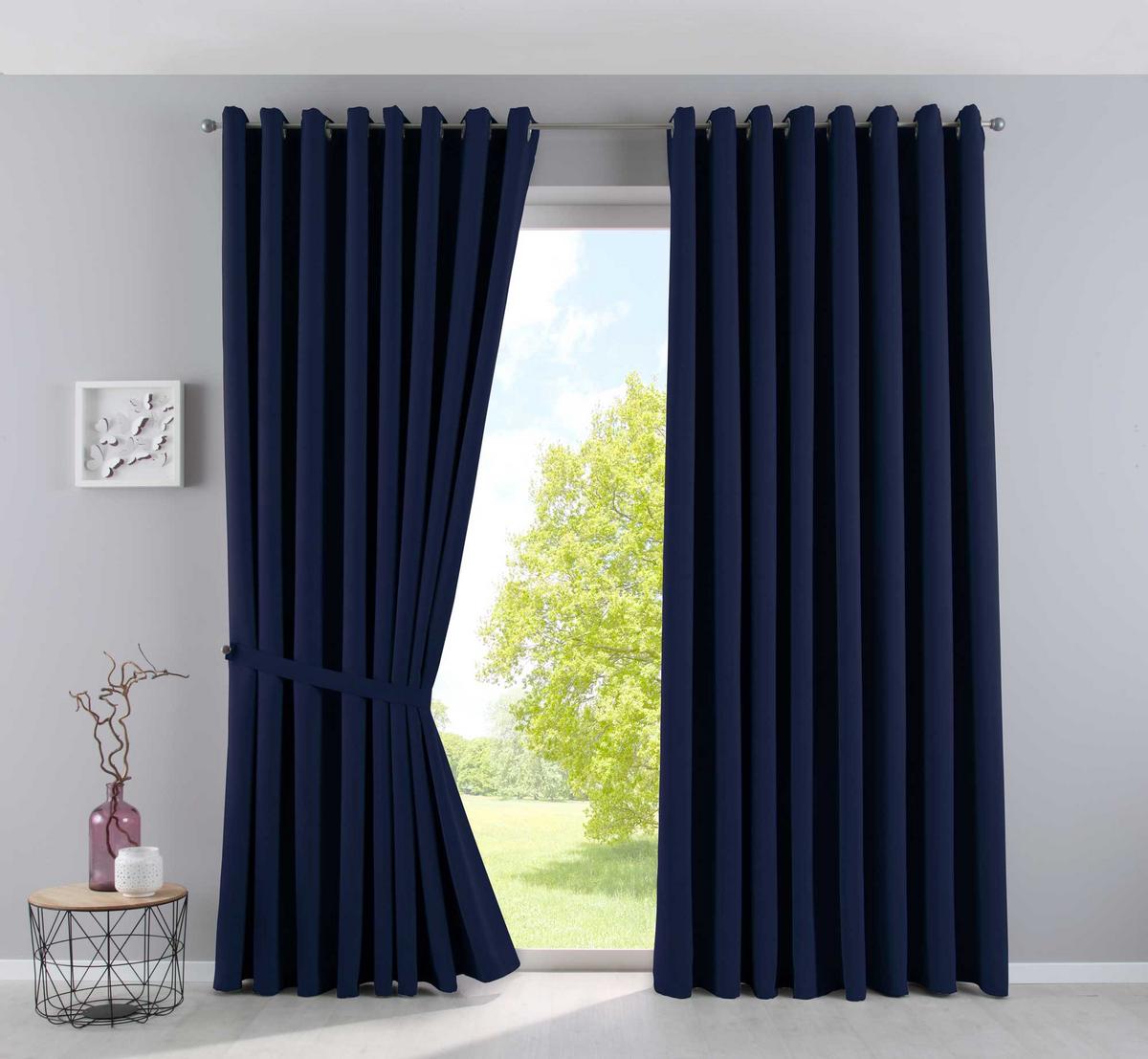 VORHANG »NEW YORK« HxB 225x140 cm Blau - Blau, Textil (140/225cm) - Gardinenbox