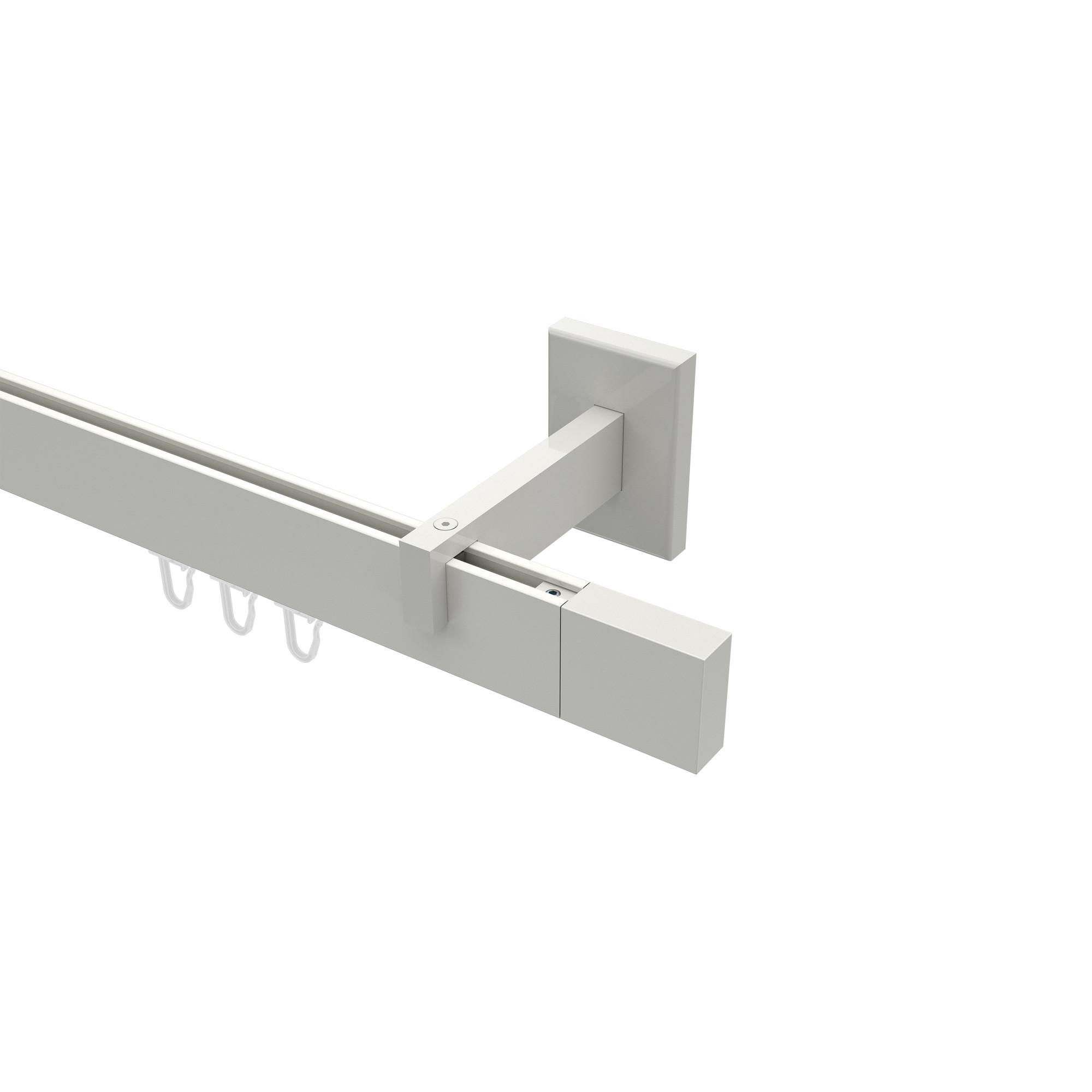GARDINENSTANGE INNENLAUF Smartline Lox 320 cm (geteilt in 2 x 160 cm), 1-läufig, 14x35 mm Weiß - Weiß, Metall (320cm) - INTERDECO