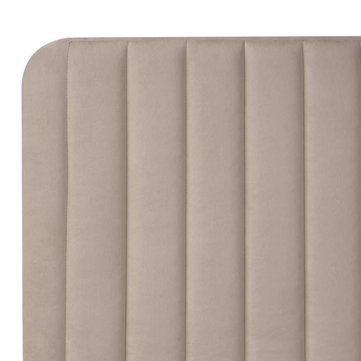 BETT mit Lattenrost 120/200 cm Taupe Lunan - Taupe, Textil (120/200cm) - Beliani
