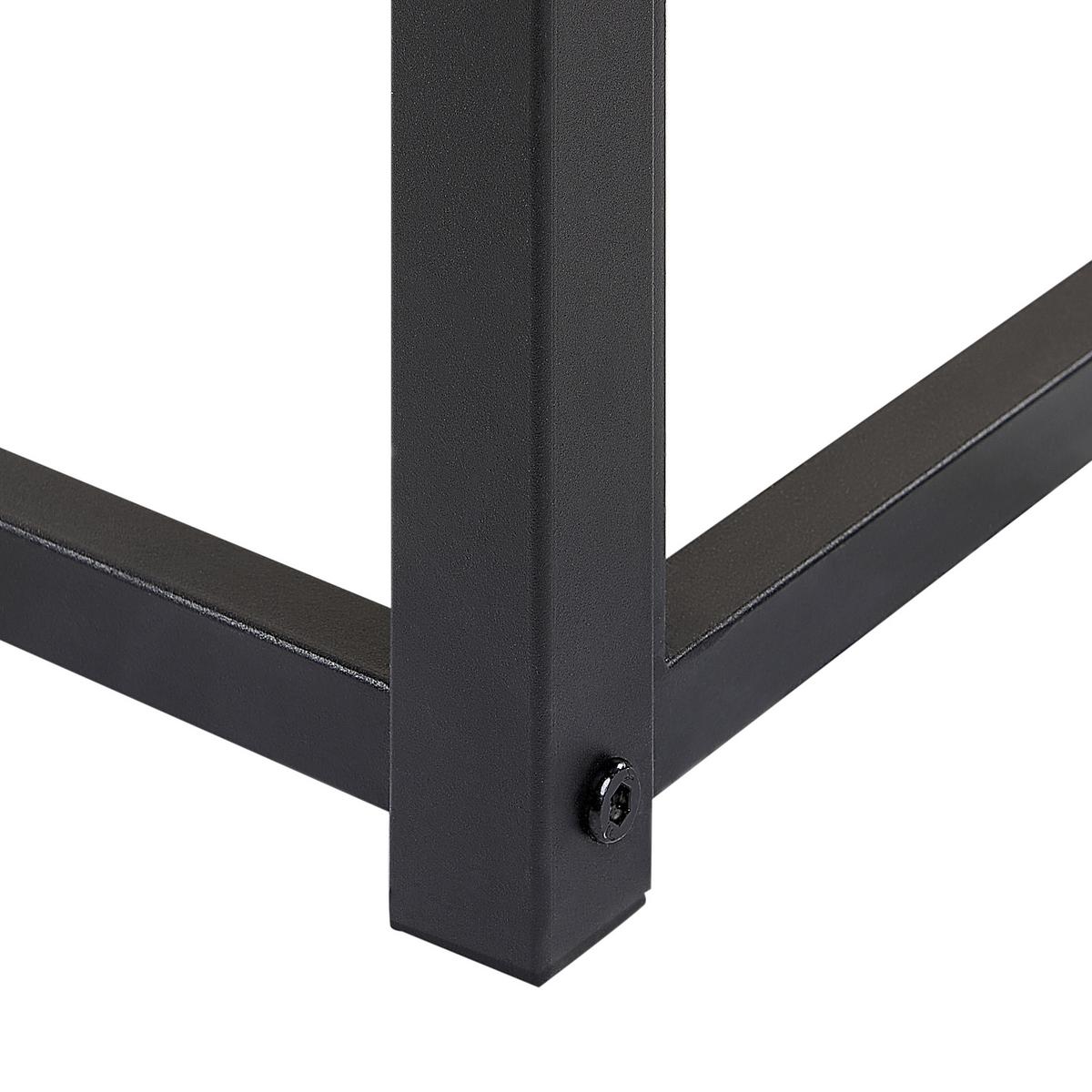 BETT mit Lattenrost 160x200 cm Schwarz Viry - Schwarz, Metall (160/200cm) - Beliani