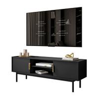 TV-ELEMENT MIRACLE zweitrürig Schwarz - Schwarz, Holzwerkstoff (154/53/39cm) - Lookway