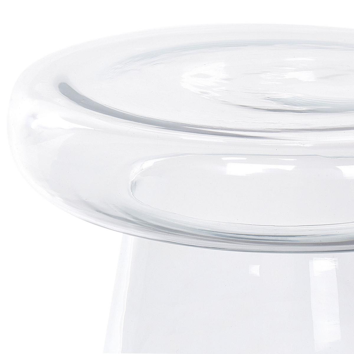 BEISTELLTISCH 2er-Set Glas transparent rund Laguna/Caldera - Transparent, Glas (37/37/43cm) - Beliani