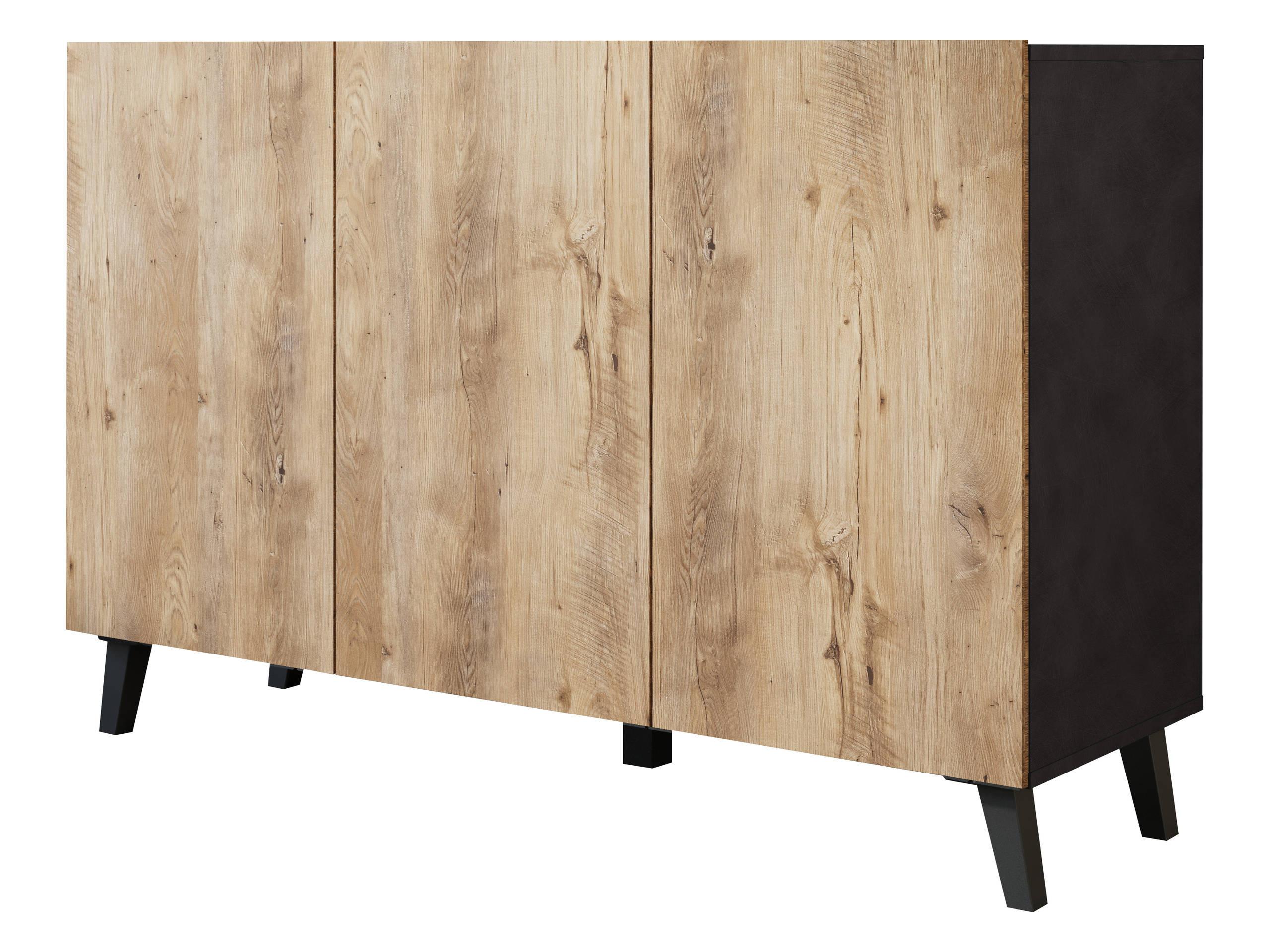 KOMMODE Phuket 120 - Schwarz/Braun, Holzwerkstoff/Kunststoff (120/76/39cm) - MIRJAN24