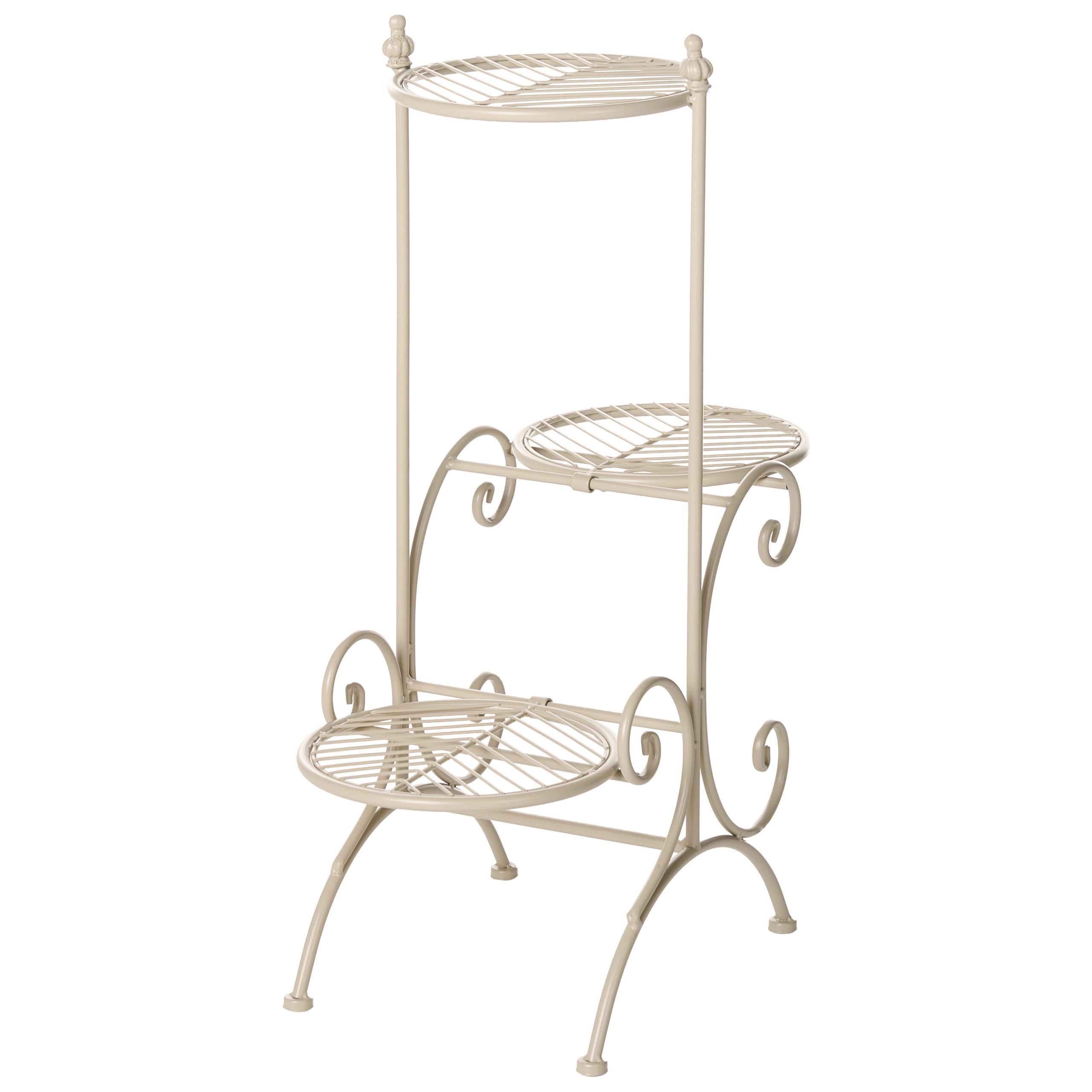 PFLANZENSTÄNDER Beige Asagao - Beige, Metall (71cm) - Beliani