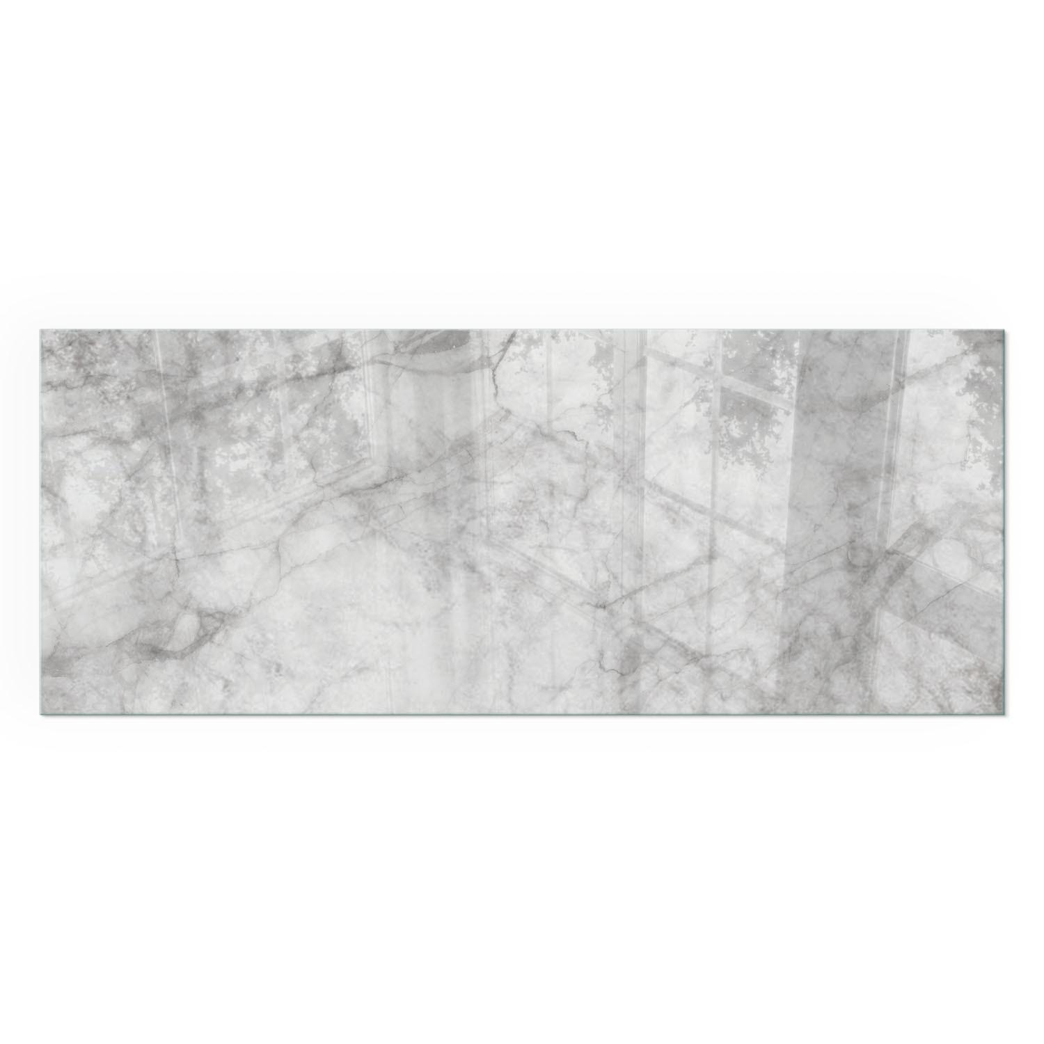 GLASPLATTE für Kamin 125x50 cm - Grau, Glas (125/50/0.4cm) - TULUP